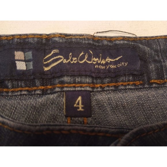 SALT WORKS Midrise Cropped Capri Blue Jeans Size 10 - Picture 2 of 2